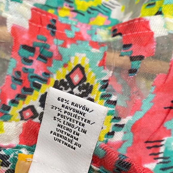 Ruby Rd. aztec southwestern colorful button up over shirt blazer size 8 - Picture 9 of 9